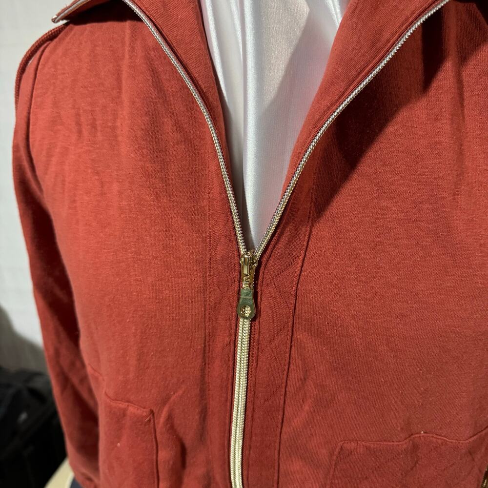 Ruby Rd. Petite Rust Quilted Zip-Up‎ Jacket - Picture 6 of 7